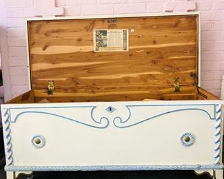 1 of many cedar lined trunks 