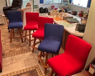 Five Sturdy bar stools..