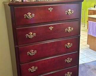 Perfect chest of drawers.very solid cherry.