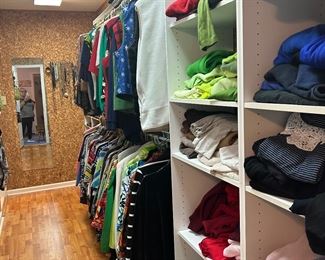 Lots of clothes and shoes. Ect.