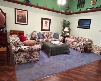 Very Clean and comfortable love Seats and one Sofa.