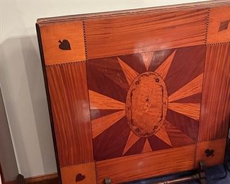 Handmade , vintage card table.  Never se another one life it..