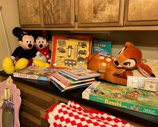 Vintage Mickey and Minnie Mouse along with Bambi