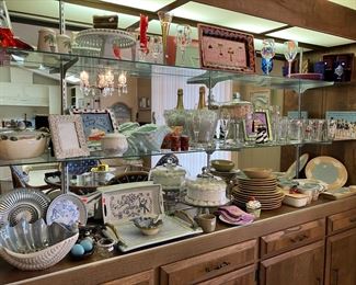 Lots of decor and dishes