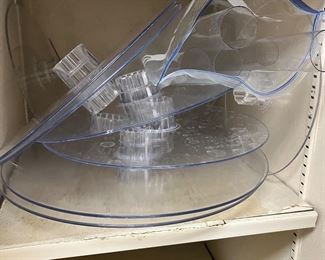 Acrylic cake boards and risers. Plenty for a wedding cake!