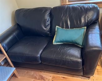Leather loveseat 