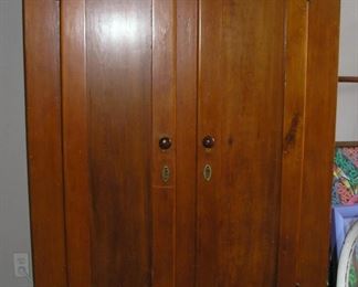 Large Antique Cherry Cupboard, inside in next photo