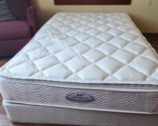 mattress and box spring and headboard