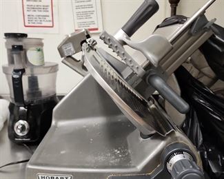 Hobart manual meat slicer