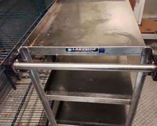 metal cart with wheels