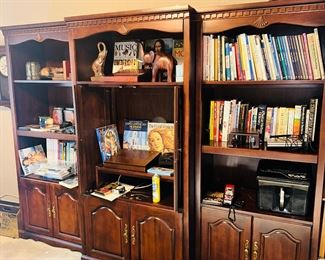 $100
3 PIECE BOOKSHELVES WITH TV CABINET WALL UNIT
96”L x 22”D x 74”H