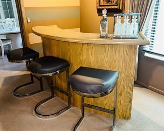 $150
HEAVY WOODEN CURVED BAR
88”L x 19”D x 42”H