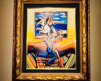 $1,100
MARCUS GLENN GICLEE ON CANVAS WITH HAND EMBELLISHMENT AND BAS-RELIEF.
“LIFE IMITATING ART” (PICASSO PAINTING)
FROM THE DAY AT THE GALLERY SERIES 2005
SIGNED LOWER RIGHT IN PIGMENT
( DAMAGE TO THE FRAME)
INSIDE FRAME MEASUREMENTS
17”W x 22”H