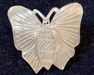Bethlehem Marked Mother of Pearl Brooch