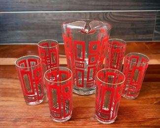 Jeanette Glass Pitcher Drinking Glasses