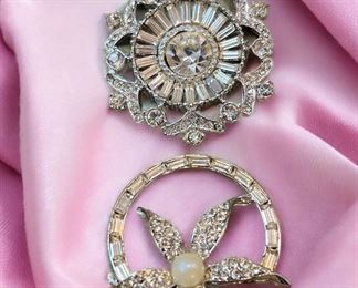 Two Vintage Openwork Brooches