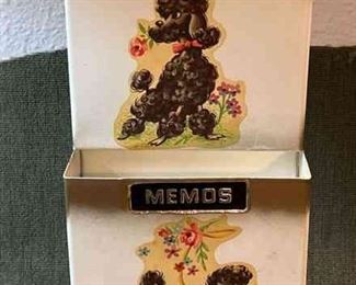 Vintage Poodle Wall Hanging Mail Sorter