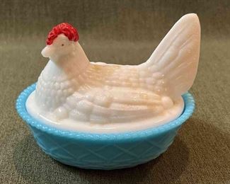 Westmoreland Glass Hen On Nest