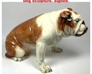 Lot 1113 THE TOWNSENDS Glazed Pottery Dog Sculpture. Signed. 