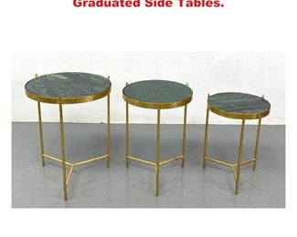 Lot 1152 set 3 Contemporary Stone Top Graduated Side Tables. 