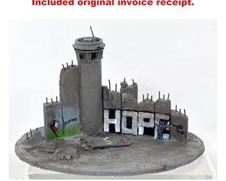 Lot 1157 Banksy Hope wall sculpture. Included original invoice receipt.
