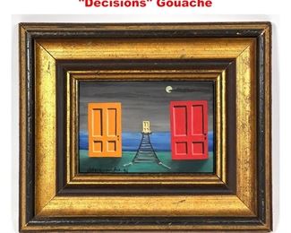 Lot 1160 Attributed to Gertrude Abercrombie Decisions Gouache