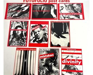 Lot 1171 9 Barbara Kruger vintage FOTOFOLIO post cards
