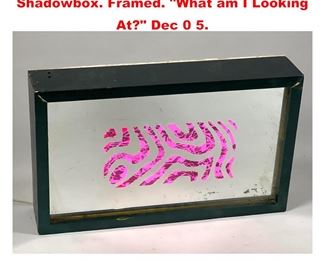 Lot 1177 Light Up Cut Out Abstract Art Shadowbox. Framed. What am I Looking At Dec 0 5. 