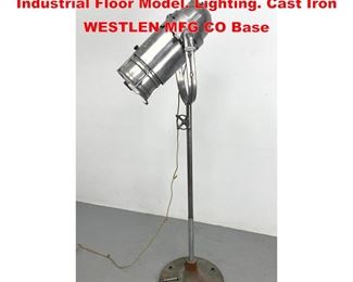 Lot 1189 Theater Spot light. CENTURY Industrial Floor Model. Lighting. Cast Iron WESTLEN MFG CO Base