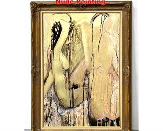 Lot 1200 Abstract Modern Female Nude Painting. 
