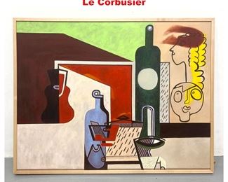 Lot 1206 Large Painting on Canvas after Le Corbusier