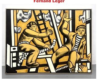 Lot 1207 Large Painting on Canvas after Fernand Leger