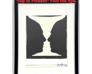 Lot 1209 Jasper Johns offset lithograph cup to Picasso Fool the Eye.
