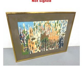 Lot 1259 Abstract Modernist Painting. Not signed 
