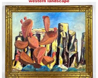 Lot 1257 Deforrest Judd modernist western landscape