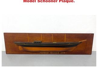 Lot 1310 Nasmuir Greenock Wood Half Model Schooner Plaque. 