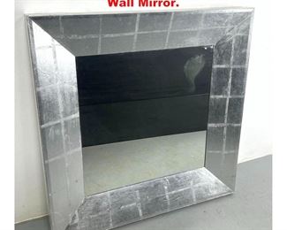 Lot 1338 Silver Leaf Foiled Wide Framed Wall Mirror. 