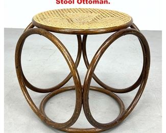 Lot 1354 Caned Seat Round Bentwood Foot Stool Ottoman. 