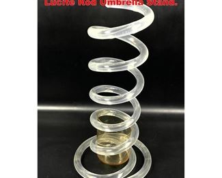 Lot 1378 DOROTHY THORPE Style Spiral Lucite Rod Umbrella Stand. 