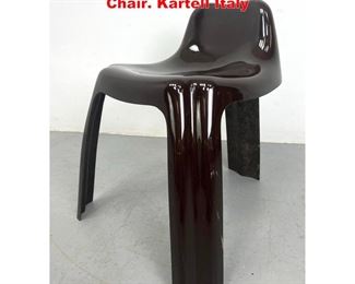 Lot 1401 KARTELL Brown Plastic Stool Chair. Kartell Italy
