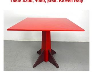 Lot 1414 Red Plastic Anna Castelli Ferrieri Table 4300, 1980, prod. Kartell Italy