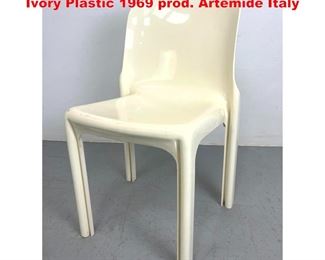 Lot 1417 Vico Magistretti, Selene Chair, Ivory Plastic 1969 prod. Artemide Italy