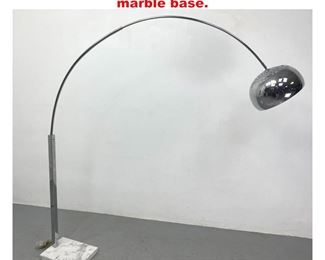 Lot 1418 INTERTECH Chrome ARC lamp with marble base. 