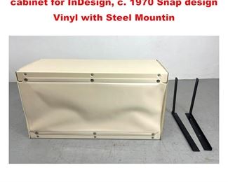 Lot 1431 Otto Zapf, Softline wall mounted cabinet for InDesign, c. 1970 Snap design Vinyl with Steel Mountin