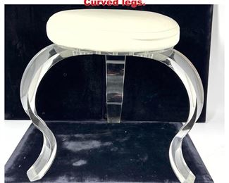 Lot 1459 Lucite and vinyl vanity bench. Curved legs. 