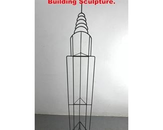 Lot 1472 Metal Rod Skyscraper Building Sculpture.