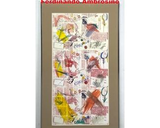 Lot 1488 Mixed Media collage by Ferdinando Ambrosino