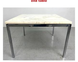 Lot 1493 Square Knoll marble chrome coffee end table