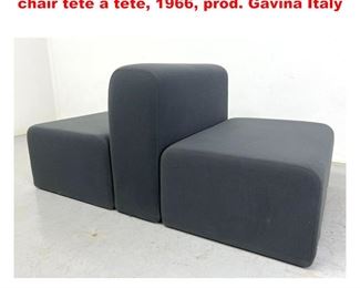 Lot 1502 Kazuhide Takahama, Marcel lounge chair tete a tete, 1966, prod. Gavina Italy