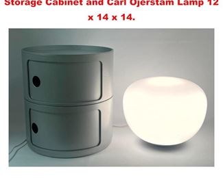 Lot 1501 Anna Castelli 2 stack Kartell Storage Cabinet and Carl Ojerstam Lamp 12 x 14 x 14. 